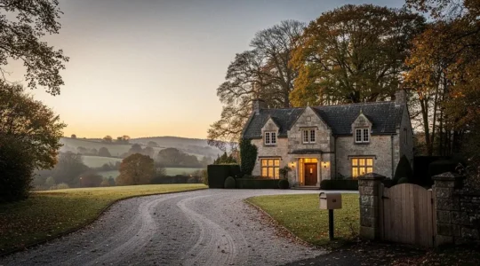 Classic English country house at golden hour symbolizing multigenerational estate planning and inheritance tax strategy