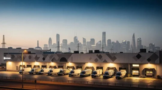 Modern last-mile logistics warehouse at dusk symbolizing the e-commerce driven real estate investment boom