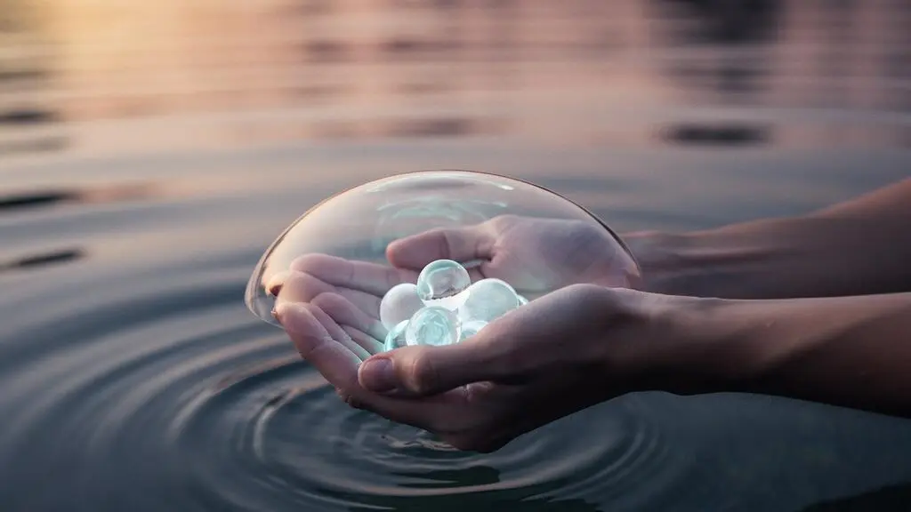 Editorial photograph symbolizing stablecoin yield farming balanced against smart contract risk
